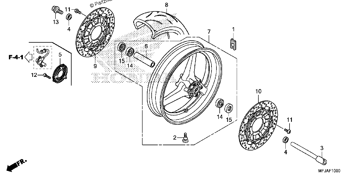 Diagrama de FRONT WHEEL