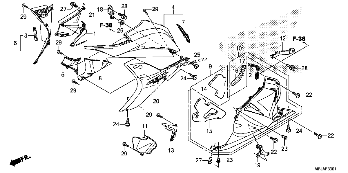 Diagrama de LOWER COWL L