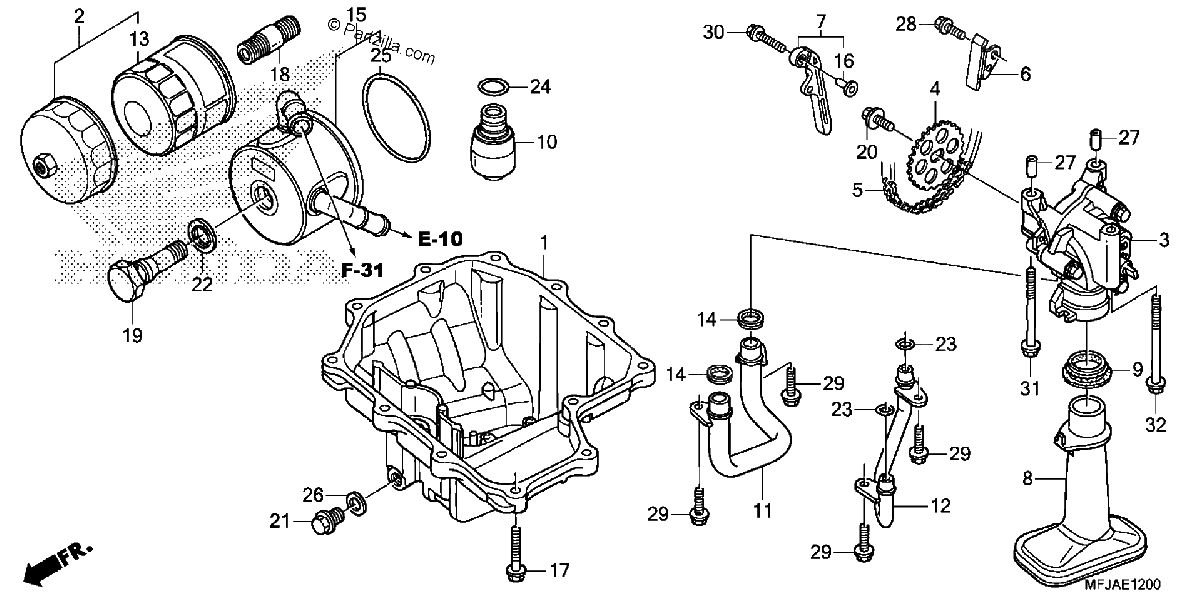 Diagrama de OIL PAN OIL PUMP
