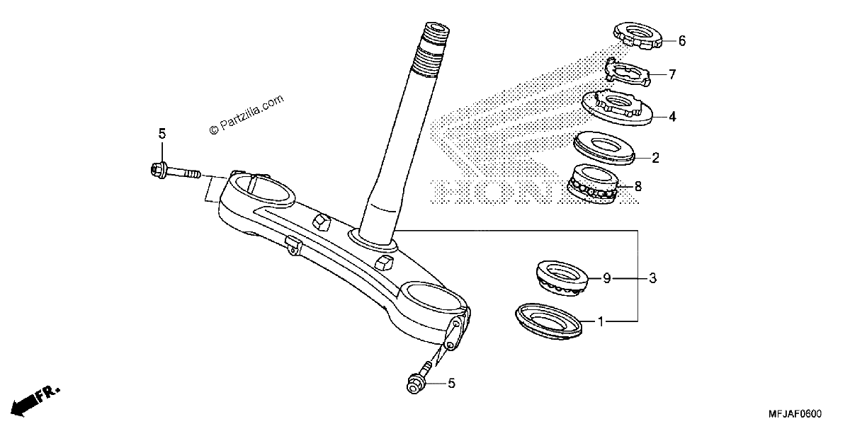 Diagrama de STEERING STEM