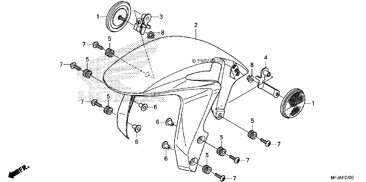 Diagrama de FRONT FENDER