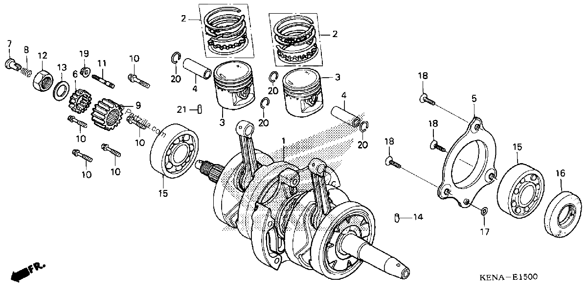 Diagrama de CRANKSHAFT PISTON