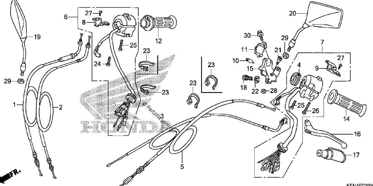 Diagrama de HANDLE LEVER SWITCH CABLE