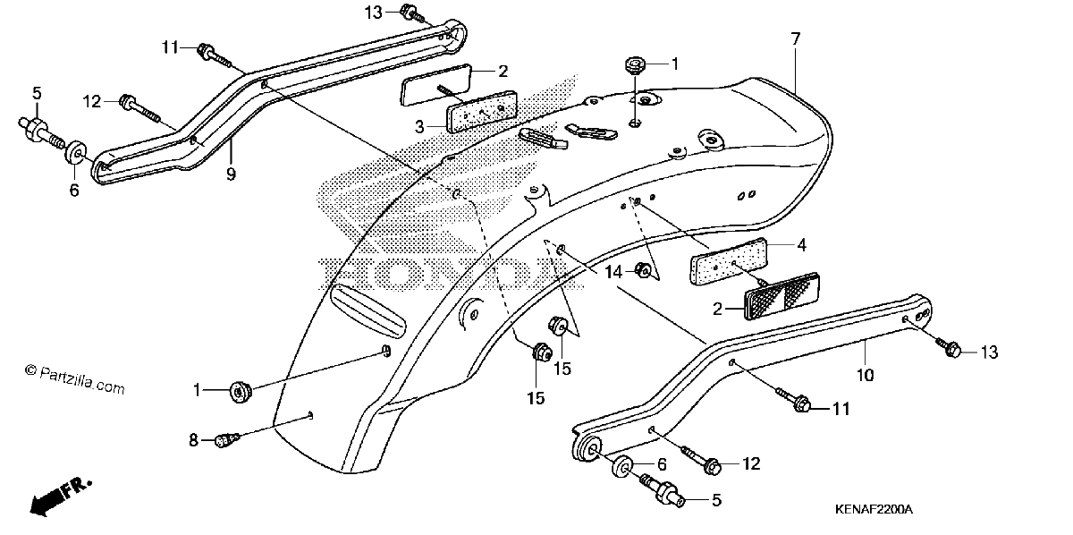 Diagrama de REAR FENDER