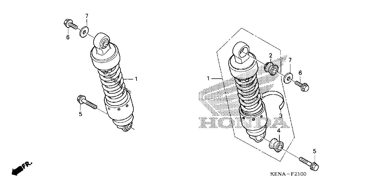 Diagrama de REAR SHOCK ABSORBER