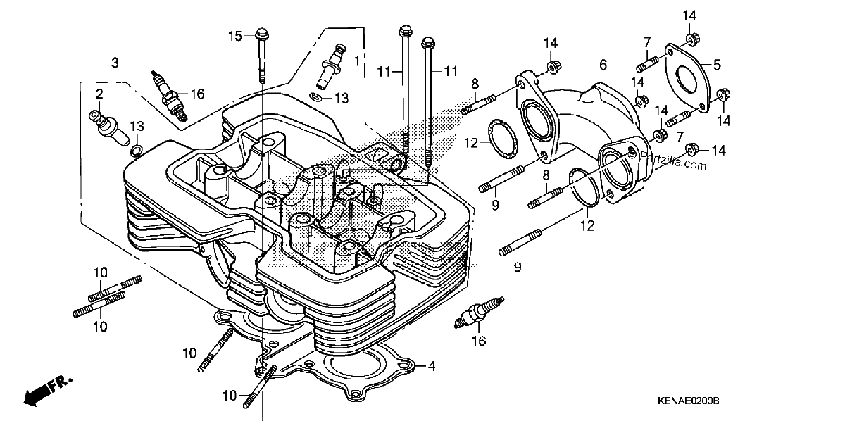Diagrama de CYLINDER HEAD