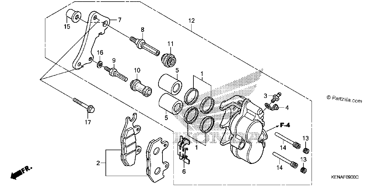 Diagrama de FRONT BRAKE CALIPER