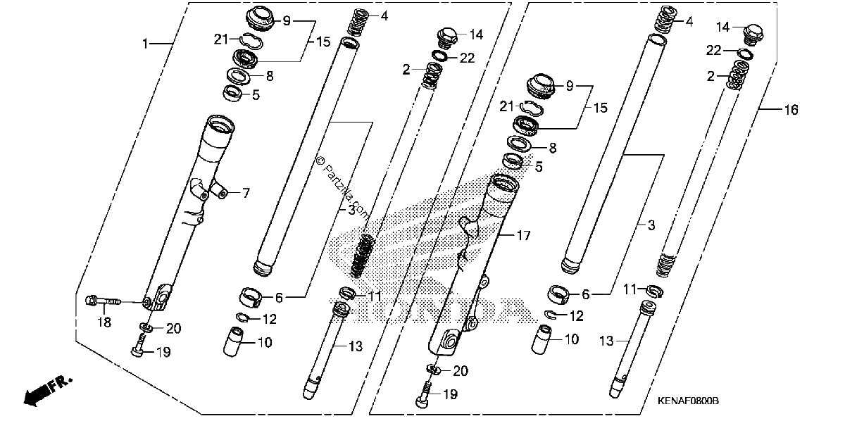 Diagrama de FRONT FORK