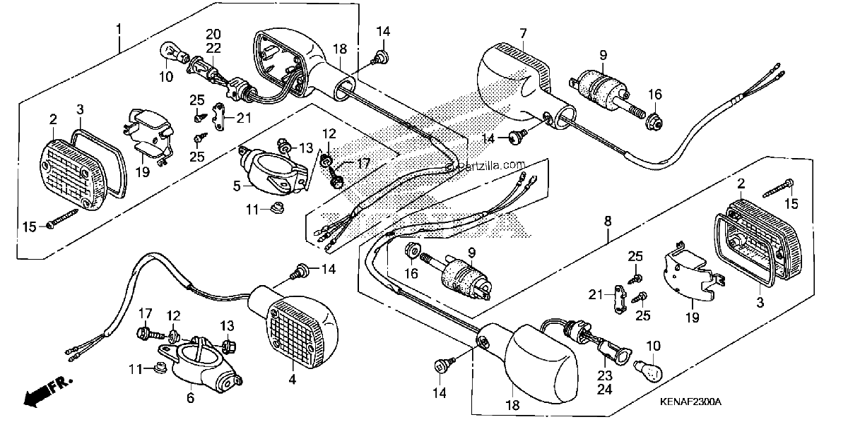 Diagrama de FRONT REAR TURN SIGNAL