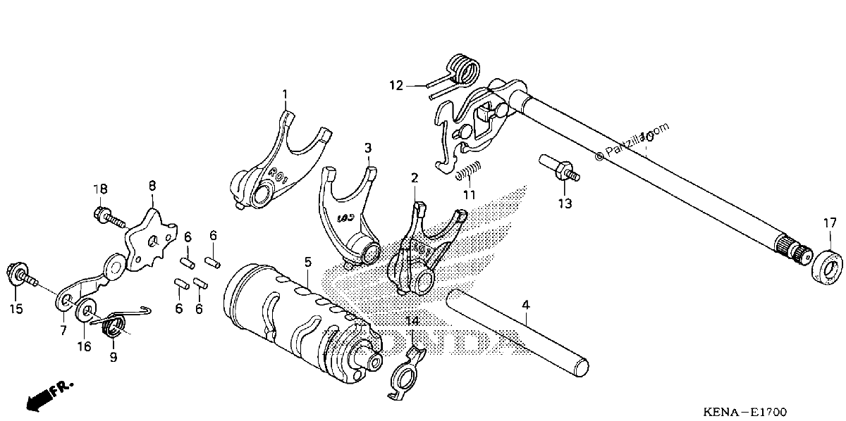 Diagrama de GEARSHIFT DRUM
