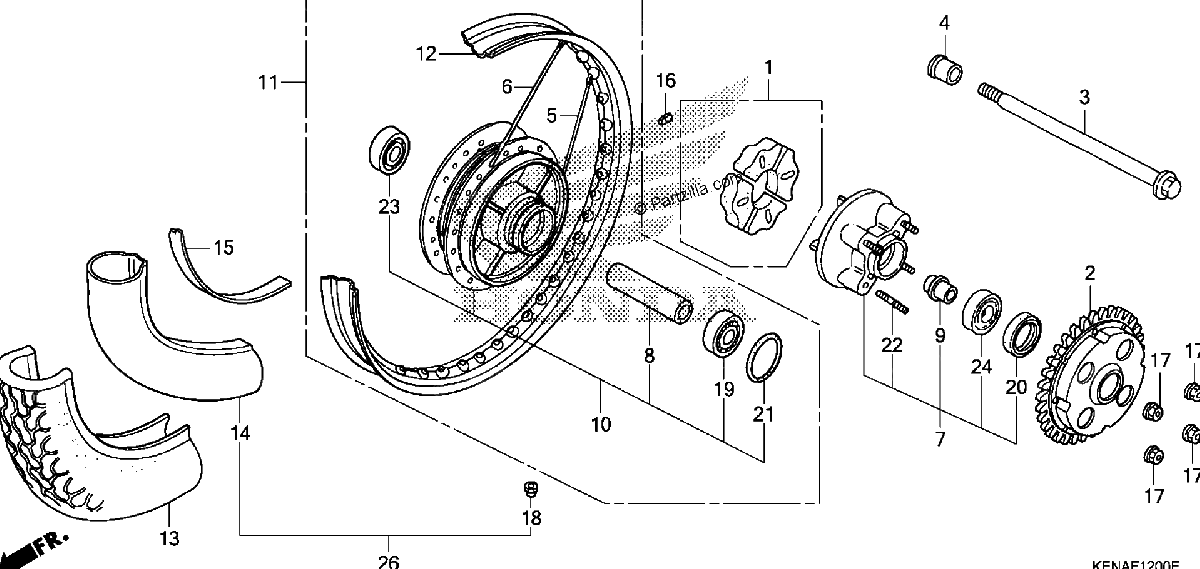 Diagrama de REAR WHEEL