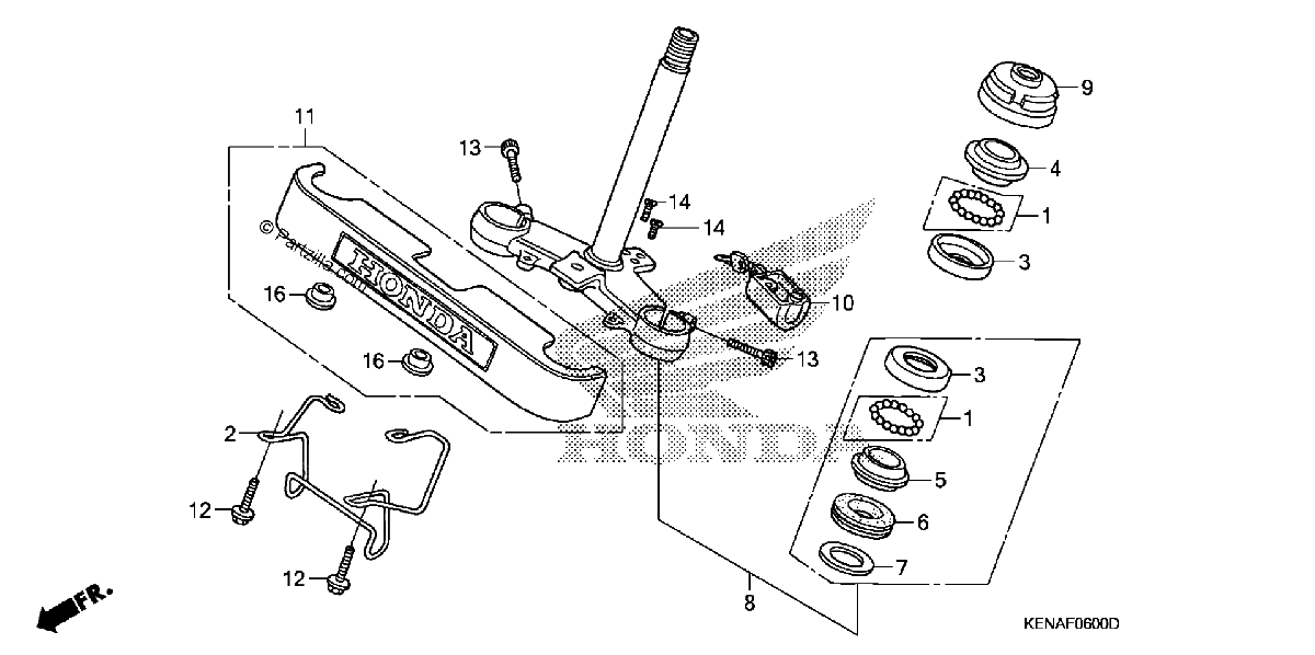 Diagrama de STEERING STEM