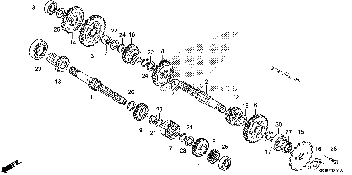 Diagrama de TRANSMISSION CRF100F
