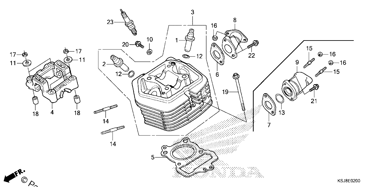 Diagrama de CYLINDER HEAD
