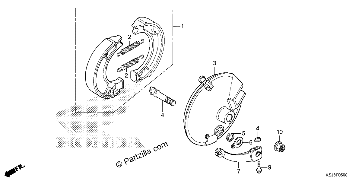 Diagrama de FRONT BRAKE PANEL