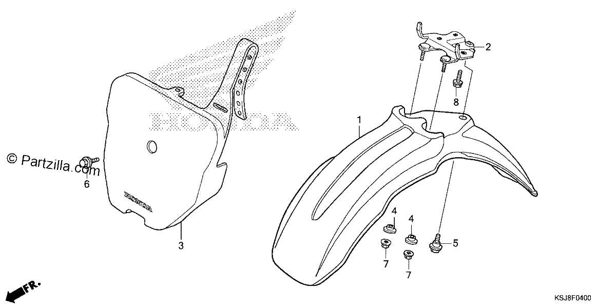 Diagrama de FRONT FENDER