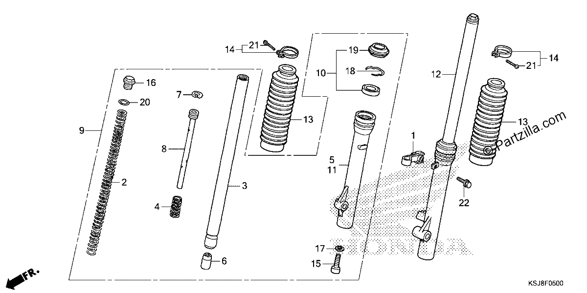 Diagrama de FRONT FORK