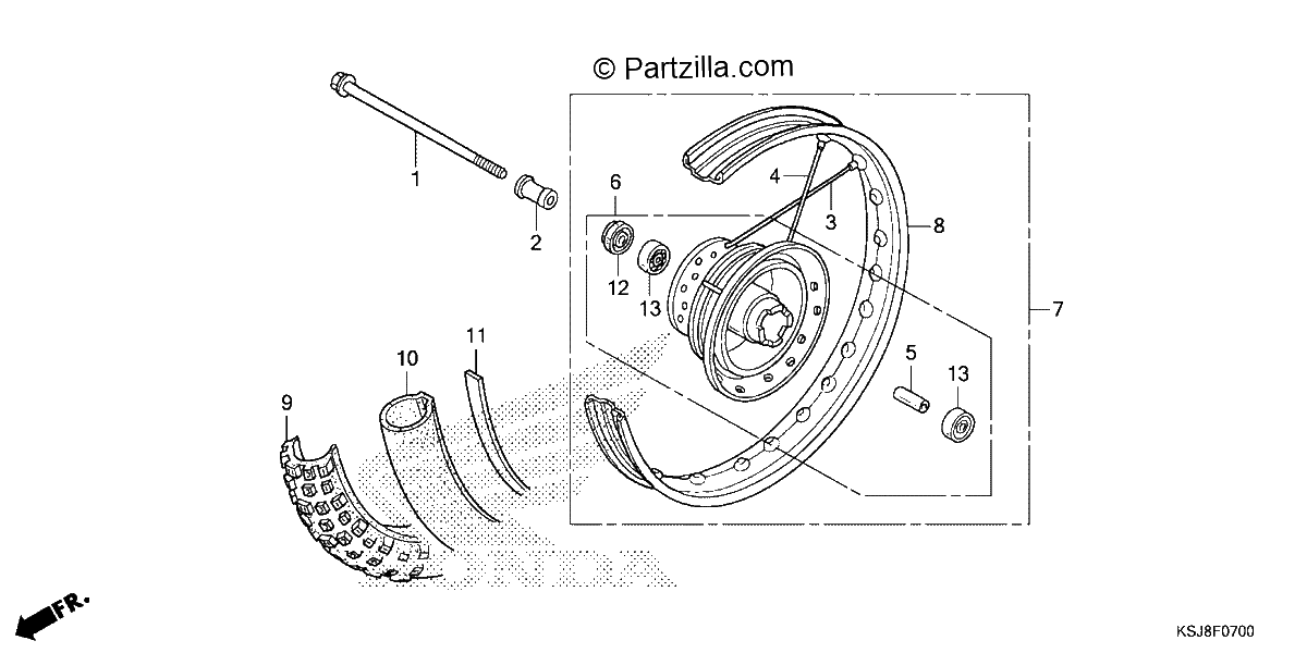 Diagrama de FRONT WHEEL