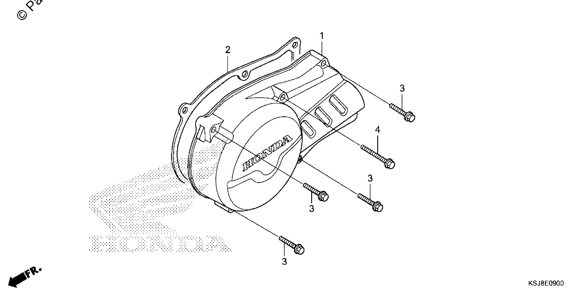 Diagrama de LEFT CRANKCASE COVER