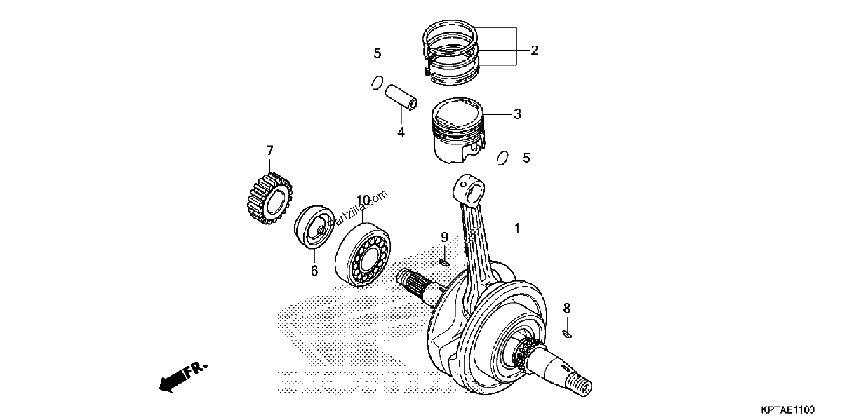 Diagrama de CRANKSHAFT PISTON