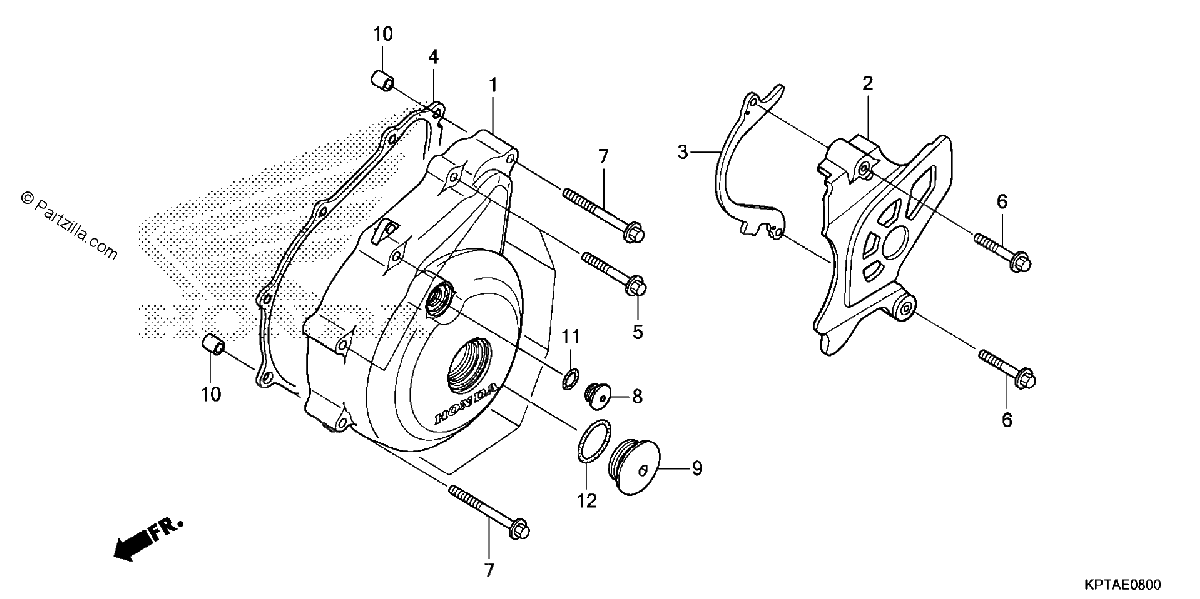 Diagrama de LEFT CRANKCASE COVER