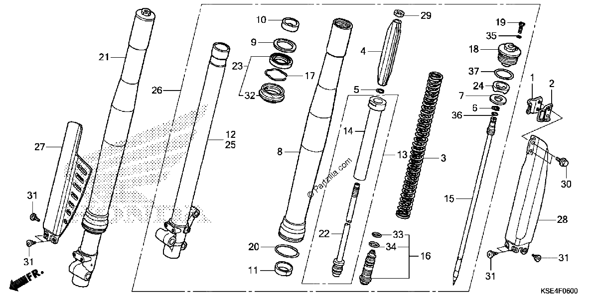 Diagrama de FRONT FORK