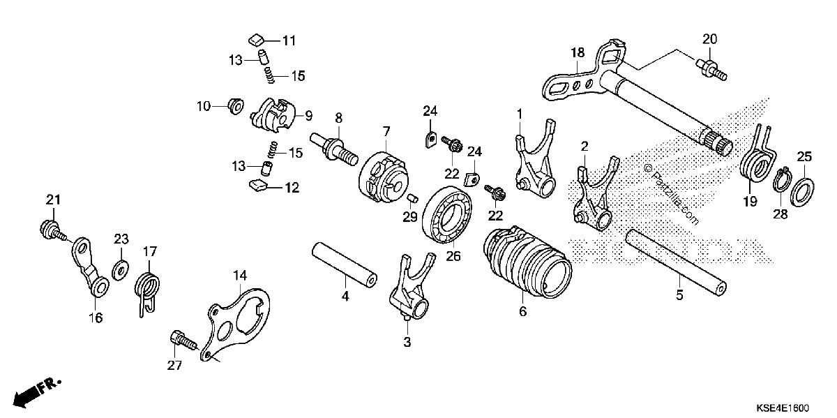 Diagrama de GEARSHIFT DRUM