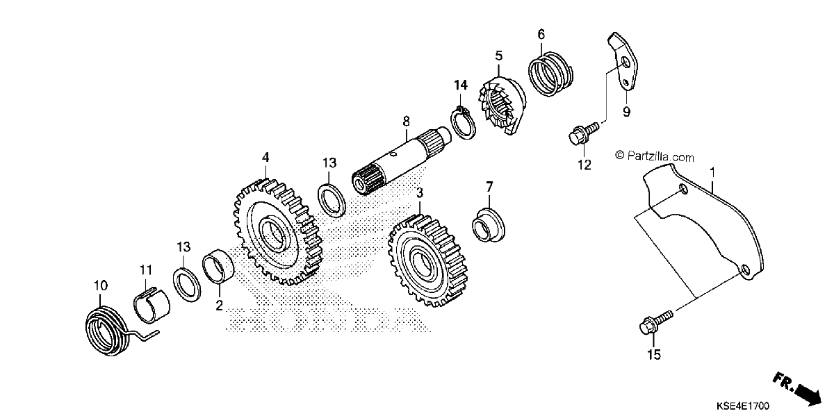 Diagrama de KICK STARTER SPINDLE
