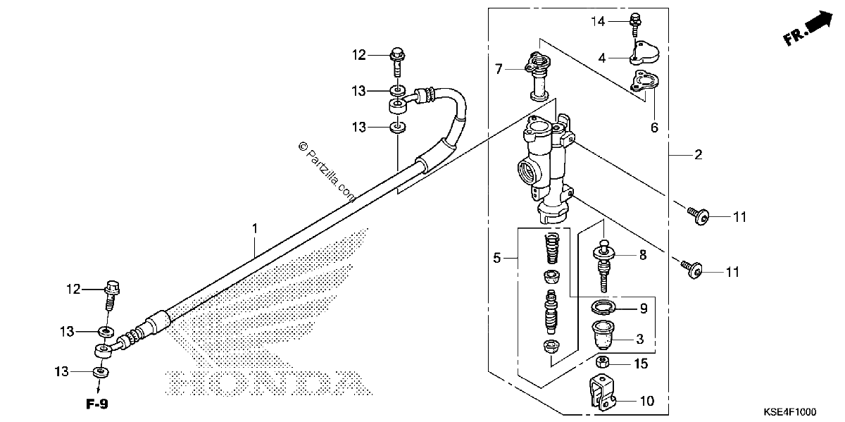 Diagrama de REAR BRAKE MASTER CYLINDER