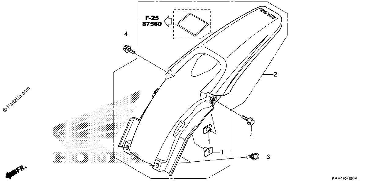 Diagrama de REAR FENDER
