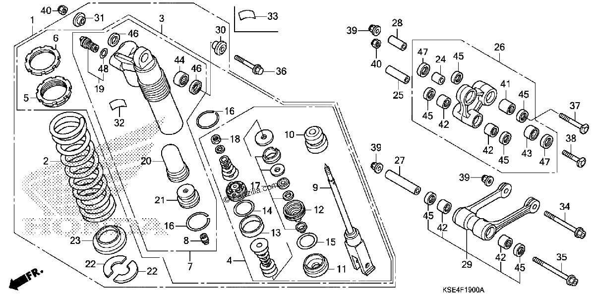 Diagrama de REAR SHOCK ABSORBER