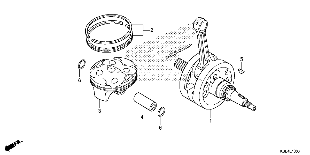 Diagrama de CRANKSHAFT PISTON