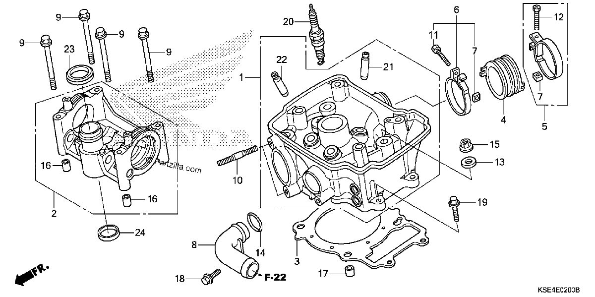 Diagrama de CYLINDER HEAD