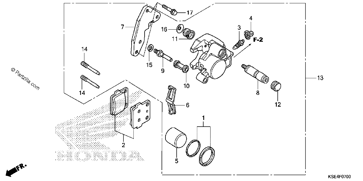 Diagrama de FRONT BRAKE CALIPER