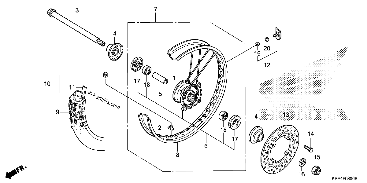 Diagrama de FRONT WHEEL