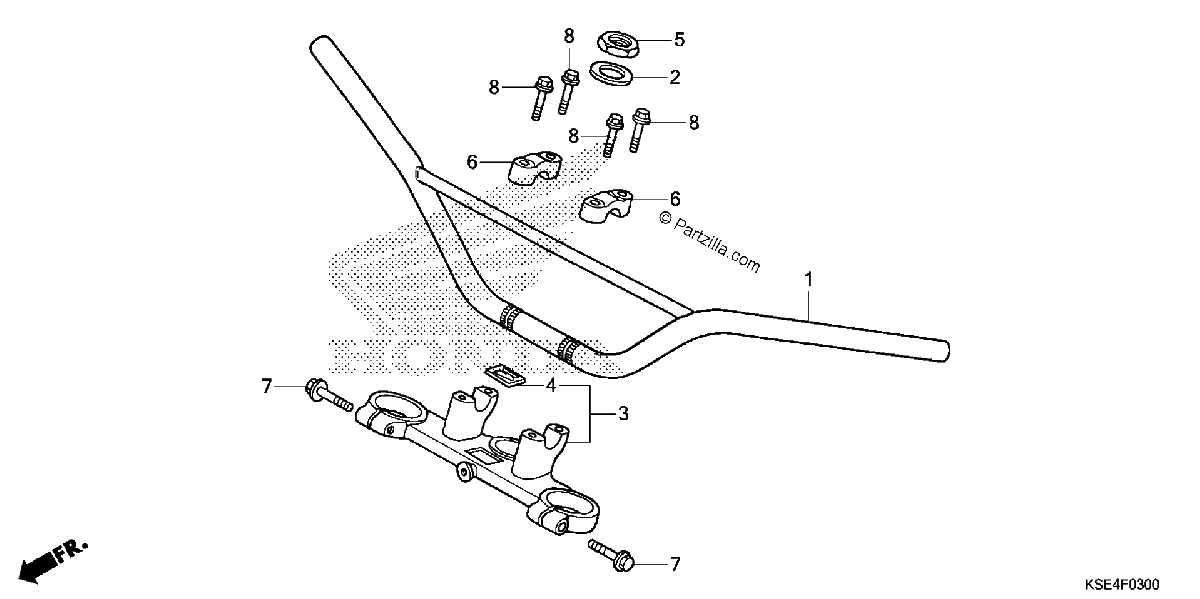 Diagrama de HANDLEBAR TOP BRIDGE