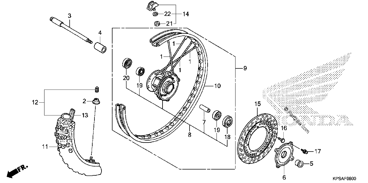 Diagrama de FRONT WHEEL