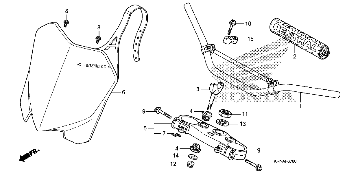 Diagrama de HANDLEBAR TOP BRIDGE