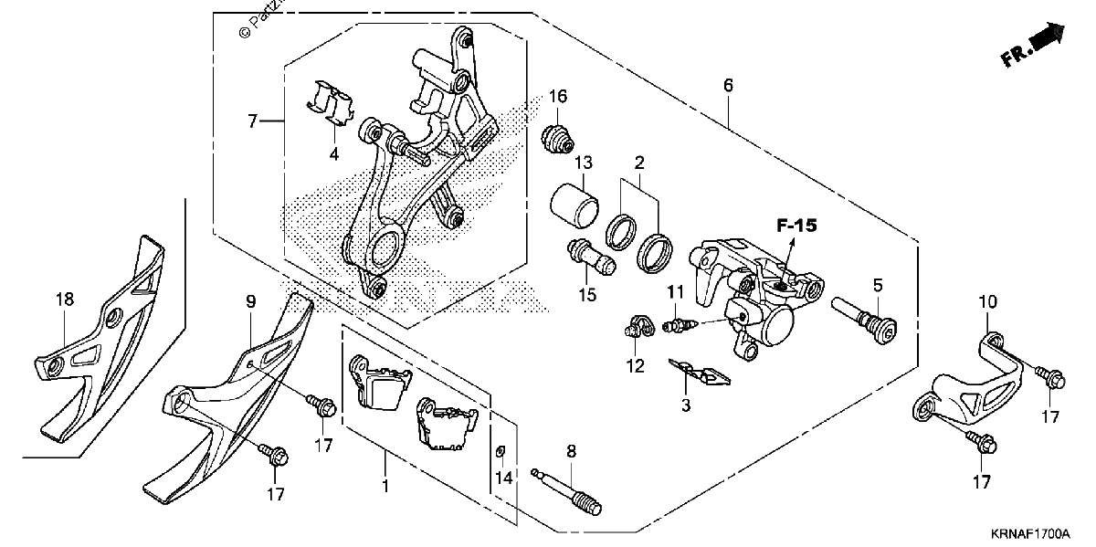 Diagrama de REAR BRAKE CALIPER
