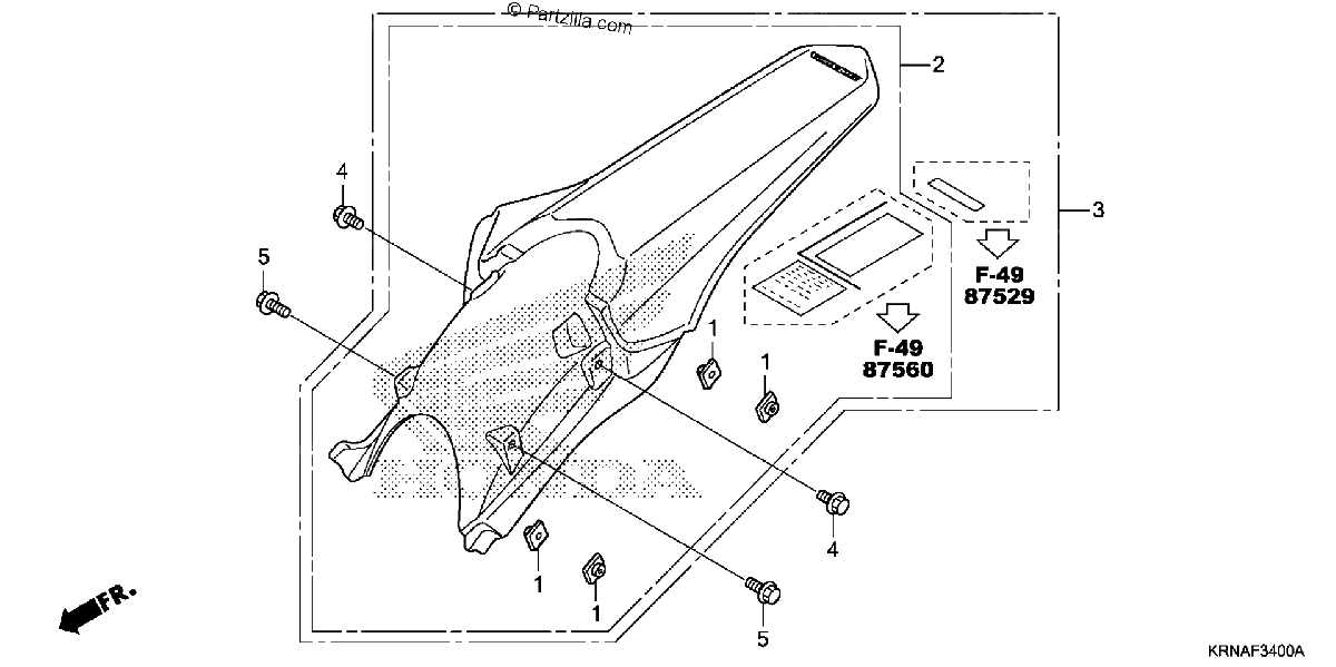 Diagrama de REAR FENDER