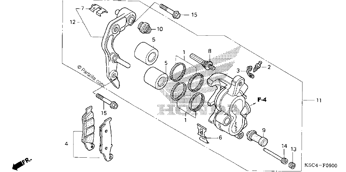 Diagrama de FRONT BRAKE CALIPER