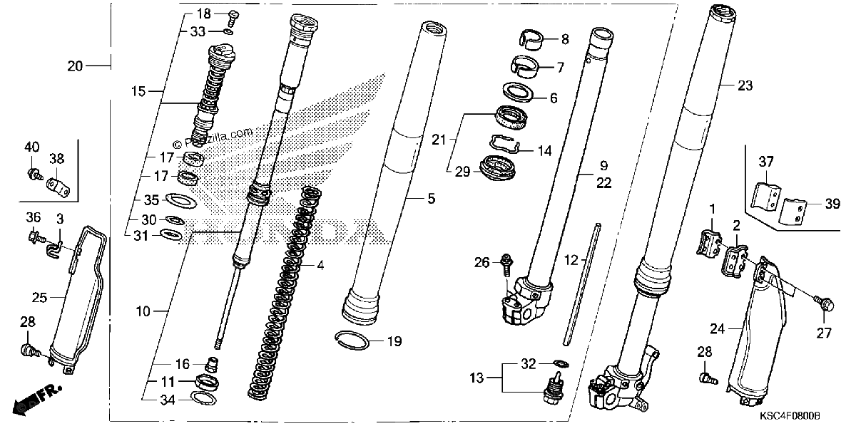 Diagrama de FRONT FORK
