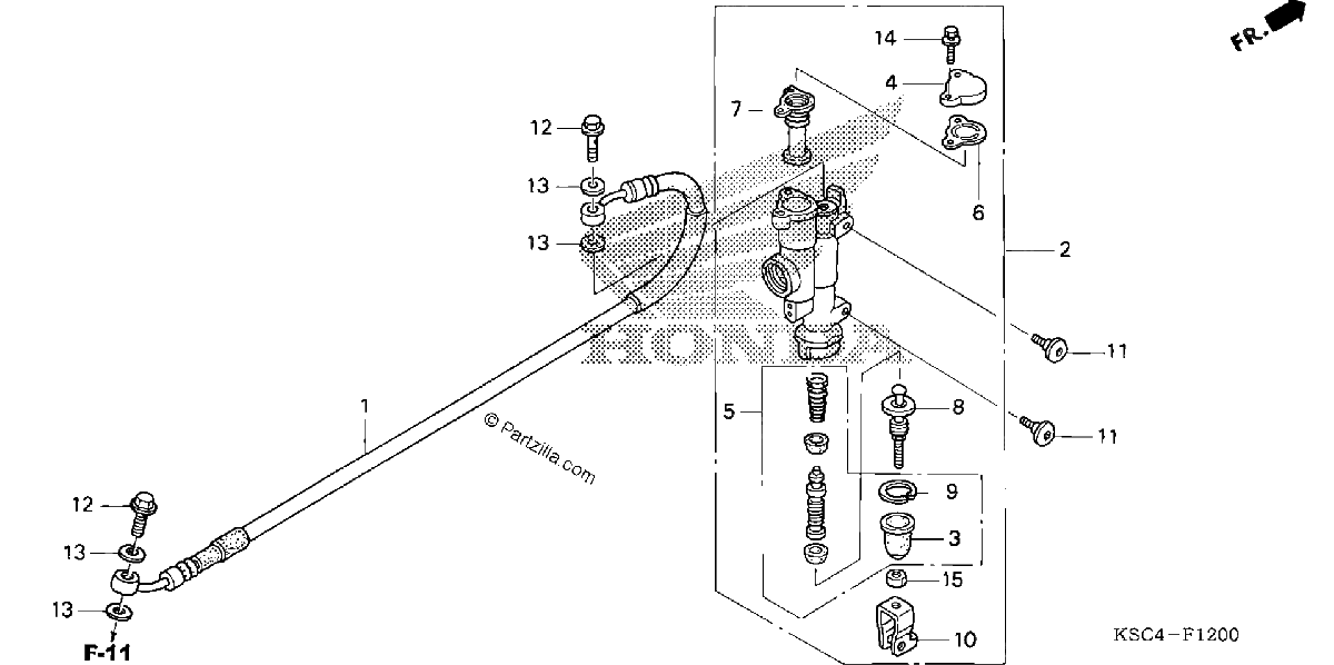 Diagrama de REAR BRAKE MASTER CYLINDER