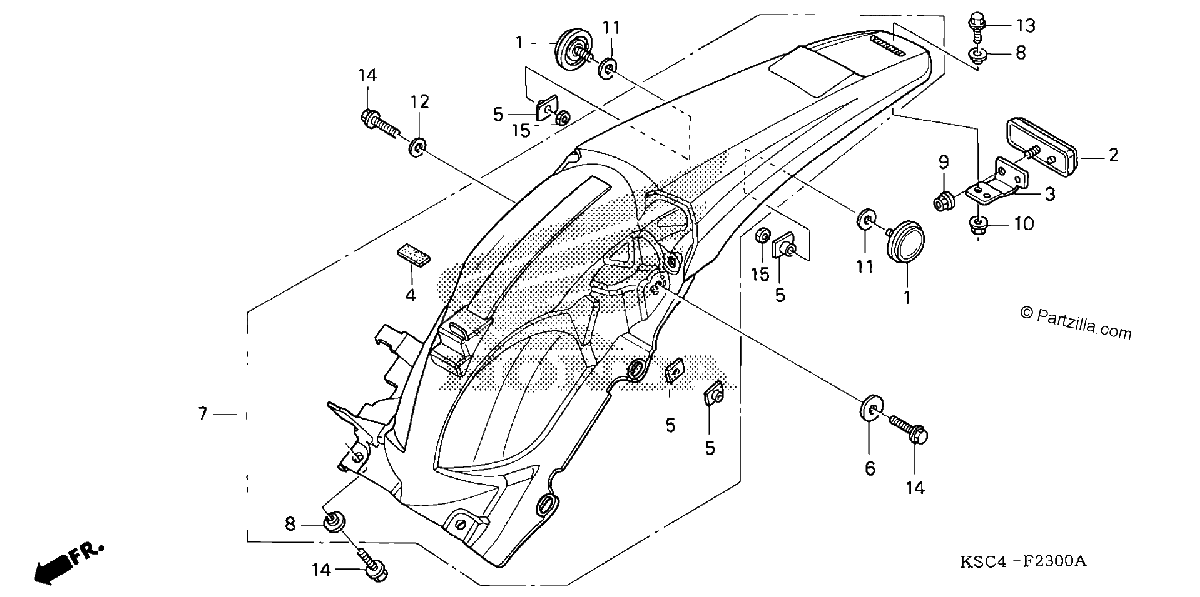 Diagrama de REAR FENDER