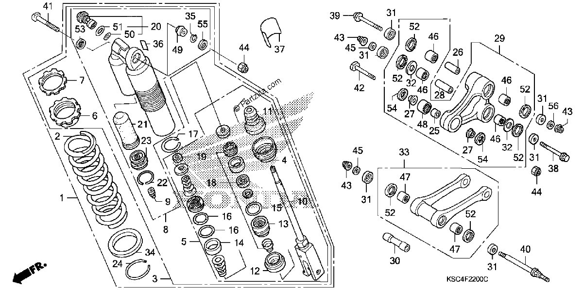 Diagrama de REAR SHOCK ABSORBER