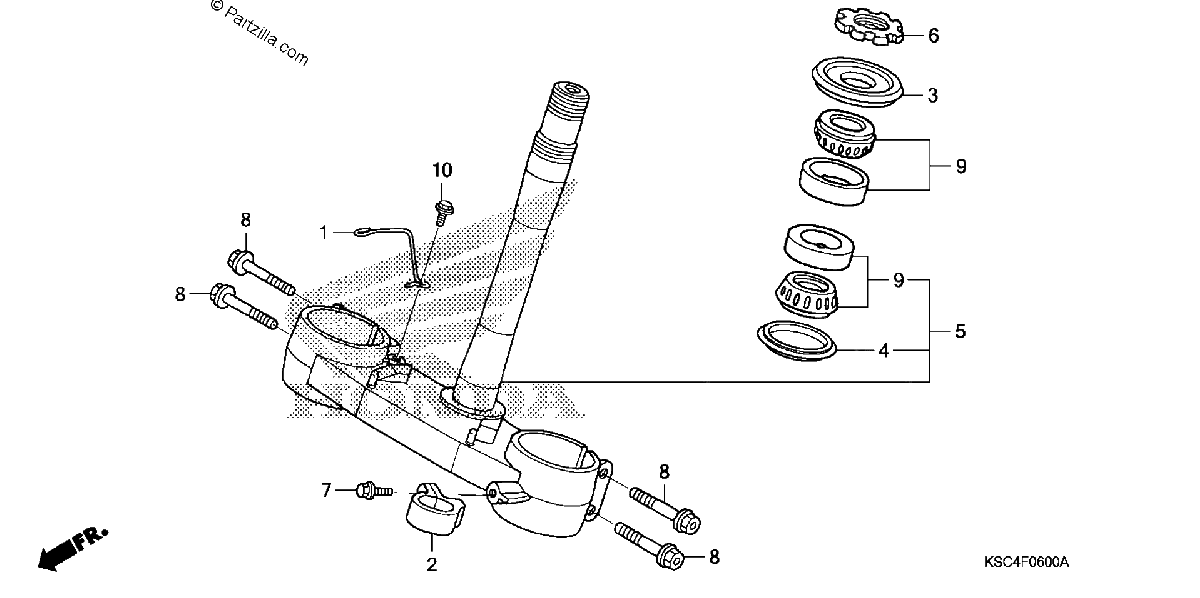 Diagrama de STEERING STEM
