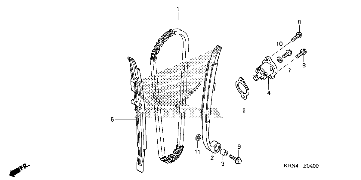 Diagrama de CAM CHAIN TENSIONER