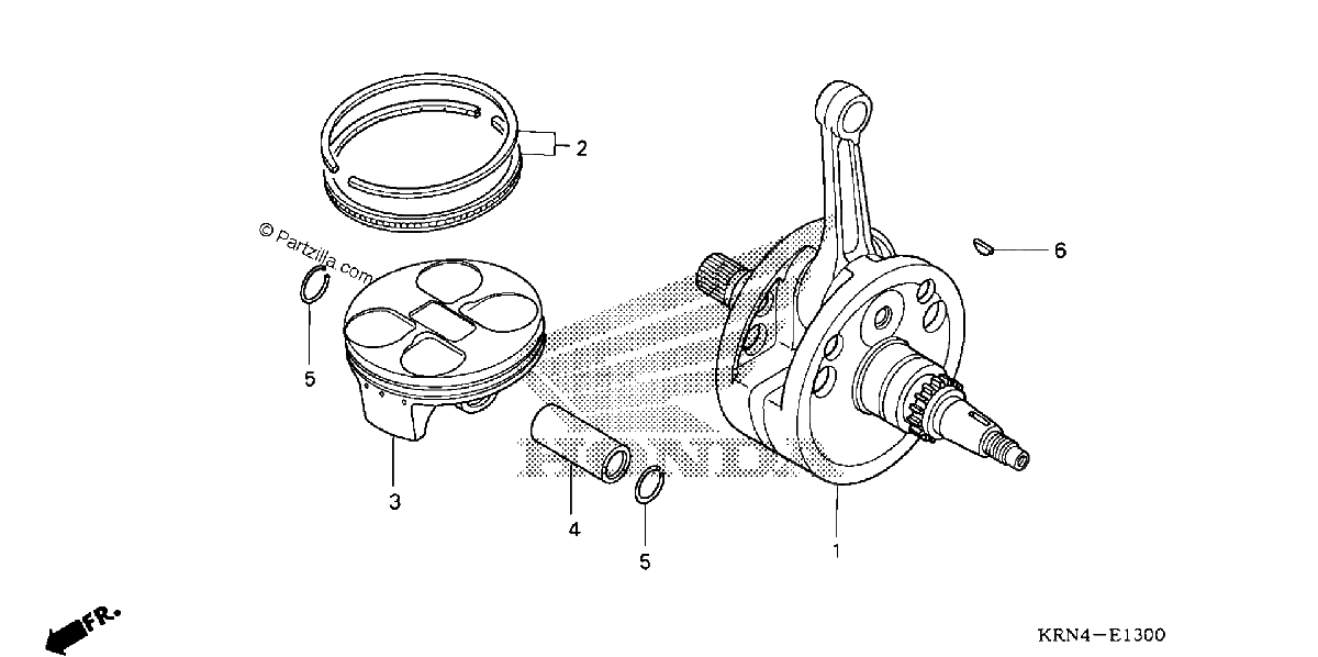 Diagrama de CRANKSHAFT PISTON