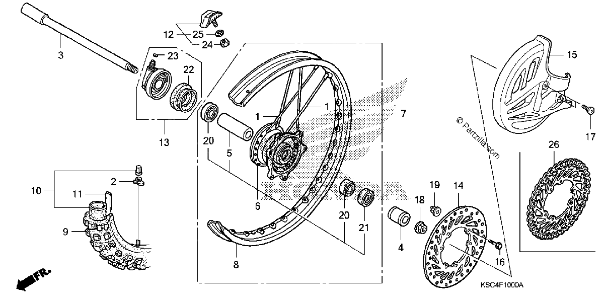 Diagrama de FRONT WHEEL