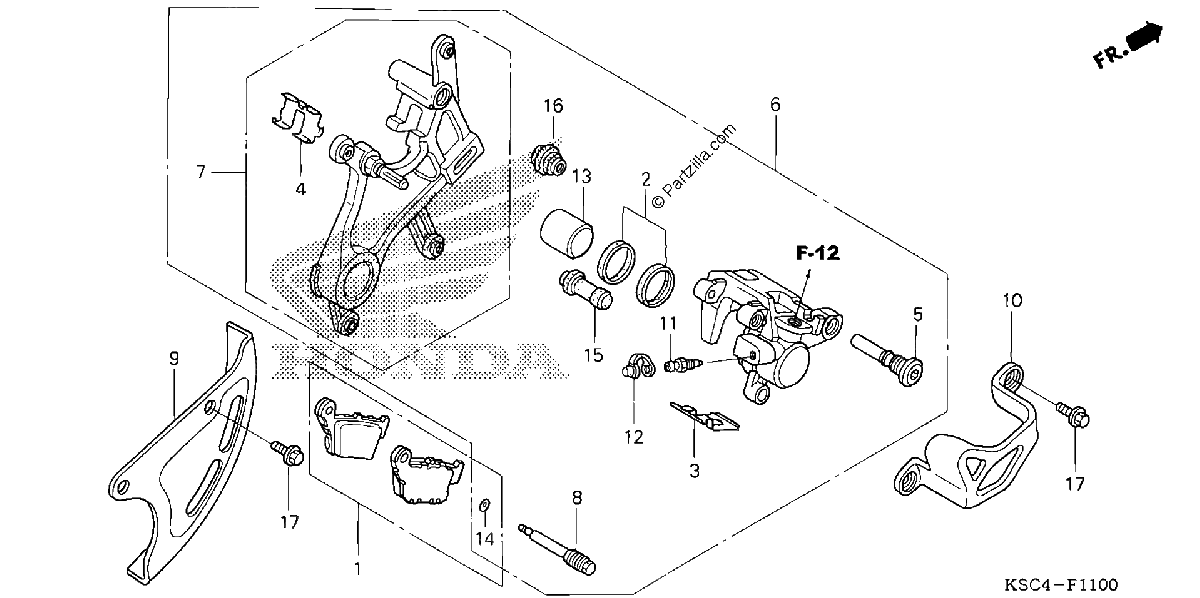 Diagrama de REAR BRAKE CALIPER